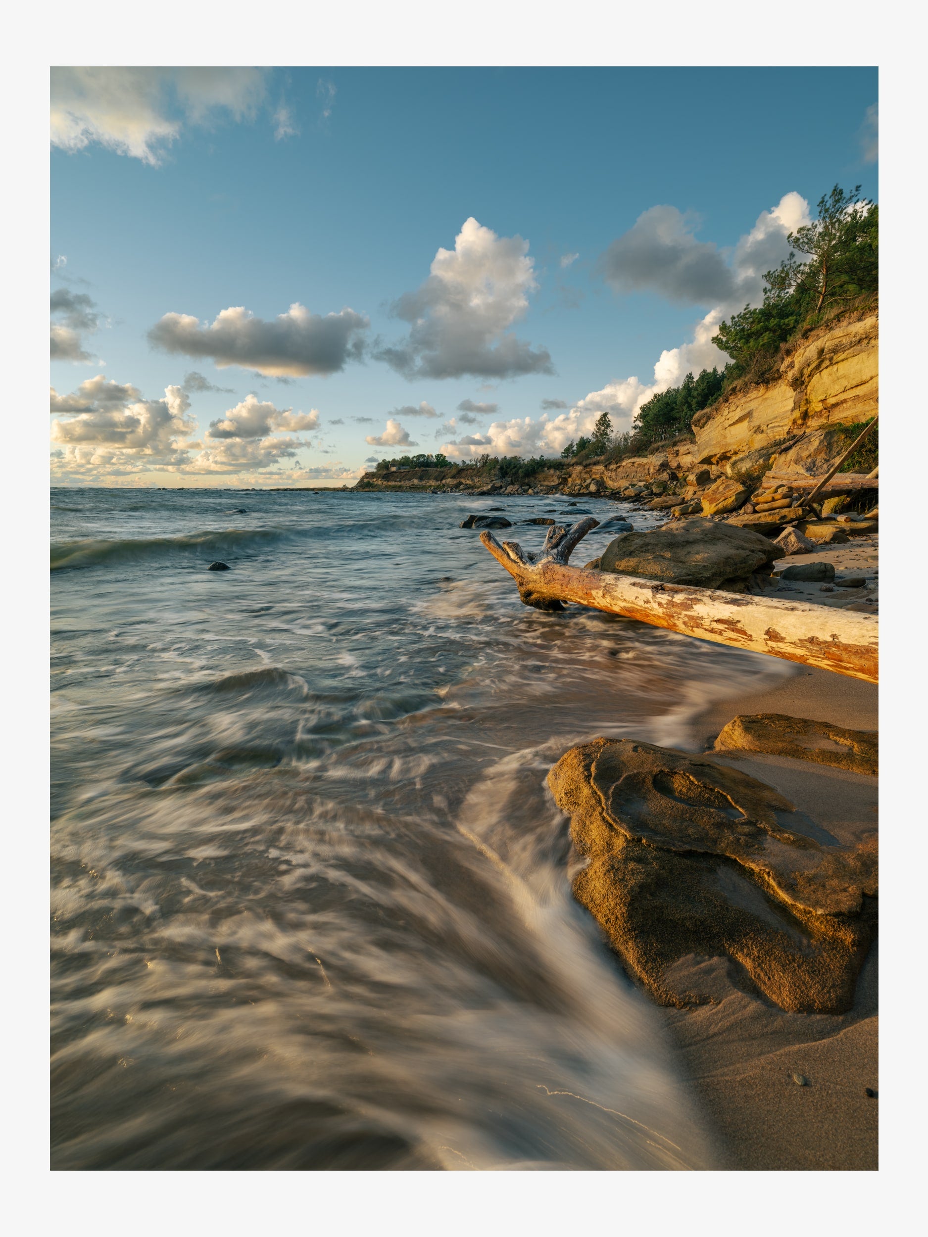 Seascape with Waves by a Rocky Shore