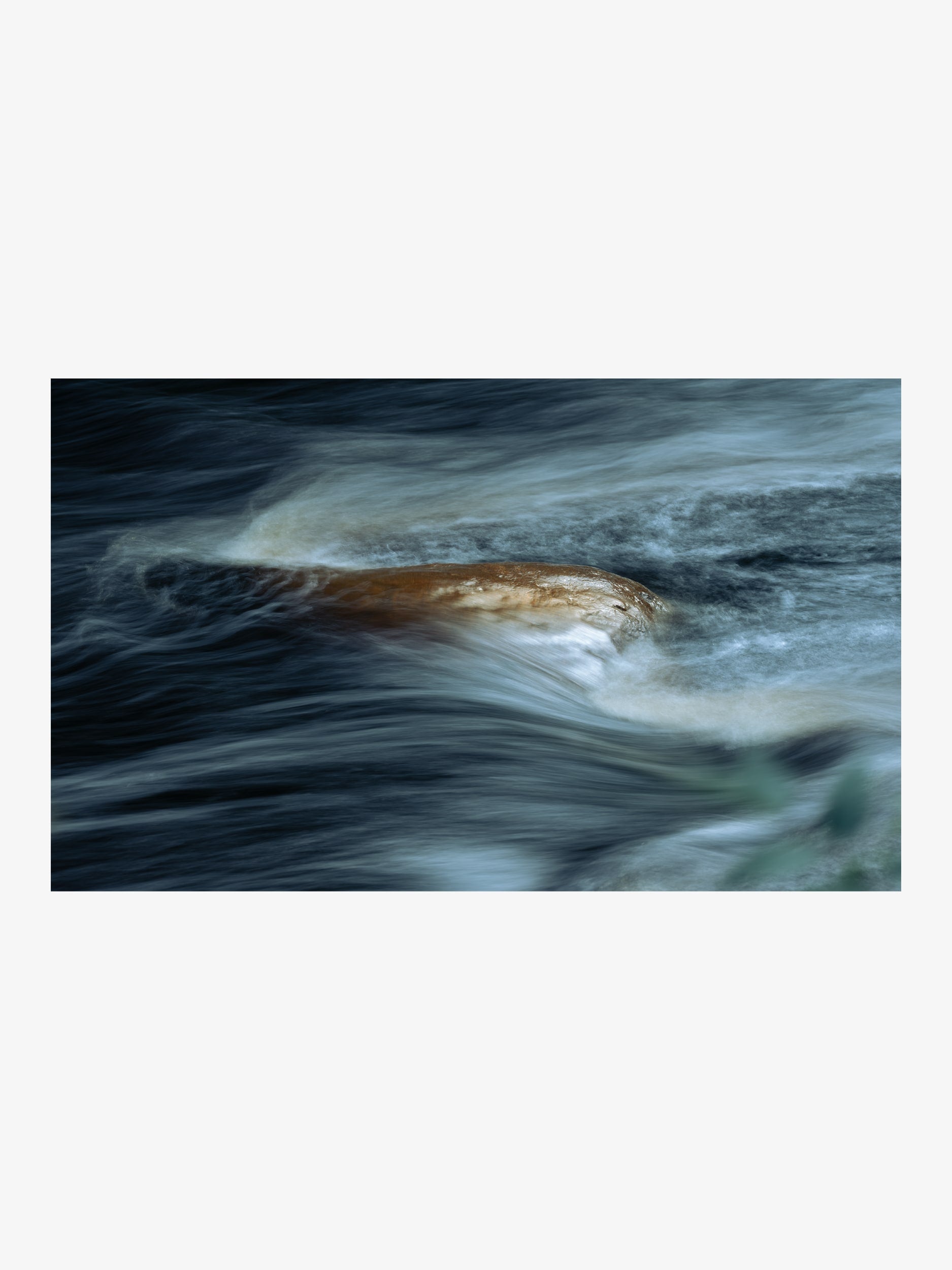 Stone in Rapid River – Nature Fine Art Print