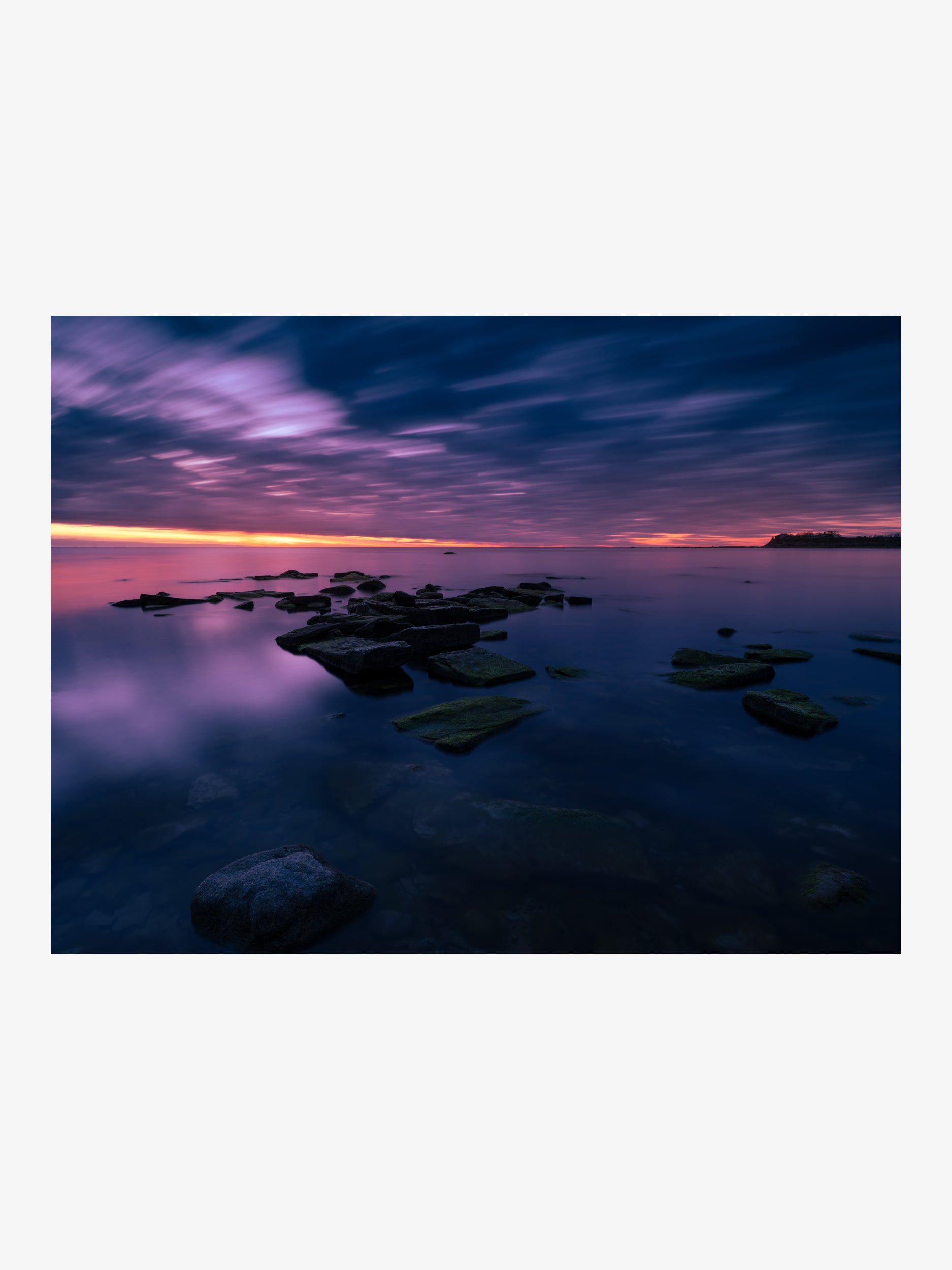 Twilight Over the Rocky Coast – Dramatic Seascape Wall Art