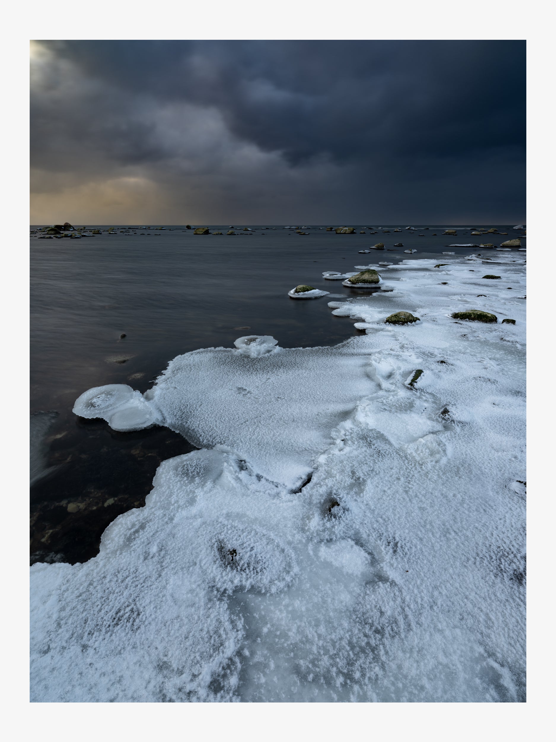 Frozen Baltic Shore – Winter Seascape Fine Art Print