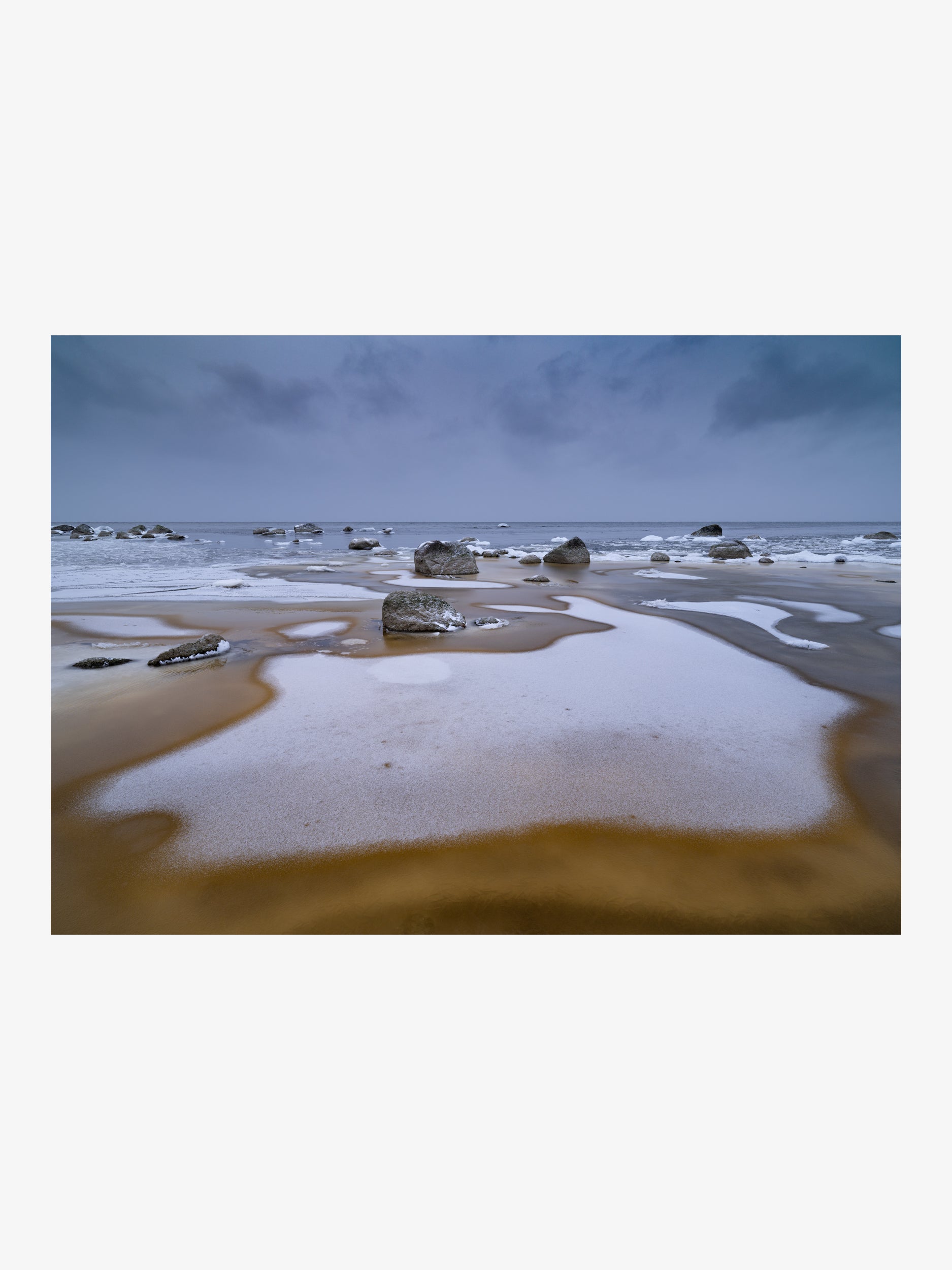 Frozen Shoreline Patterns – Nordic Winter Fine Art Print