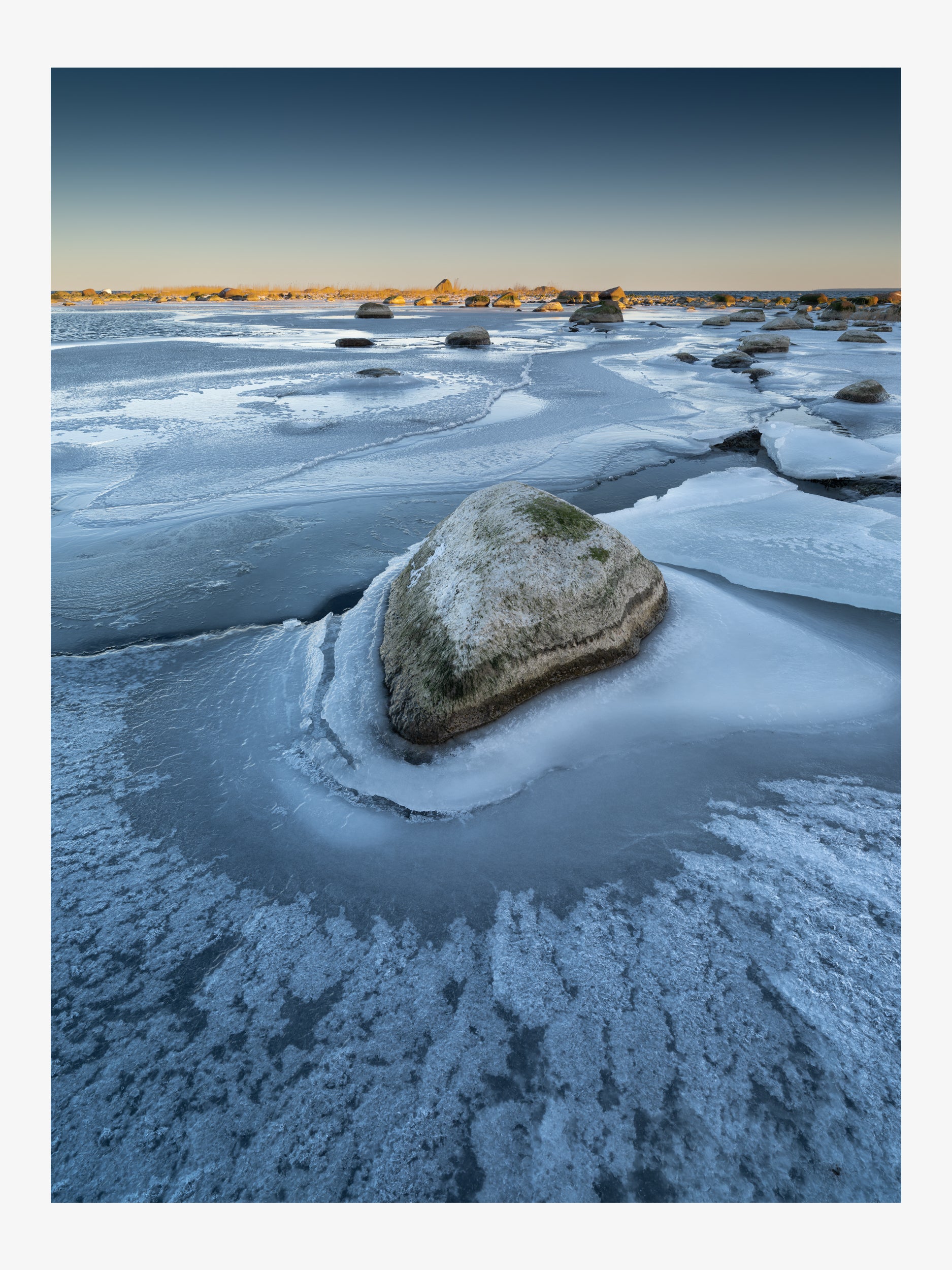 Frozen Baltic Morning Light – Winter Seascape Fine Art Print