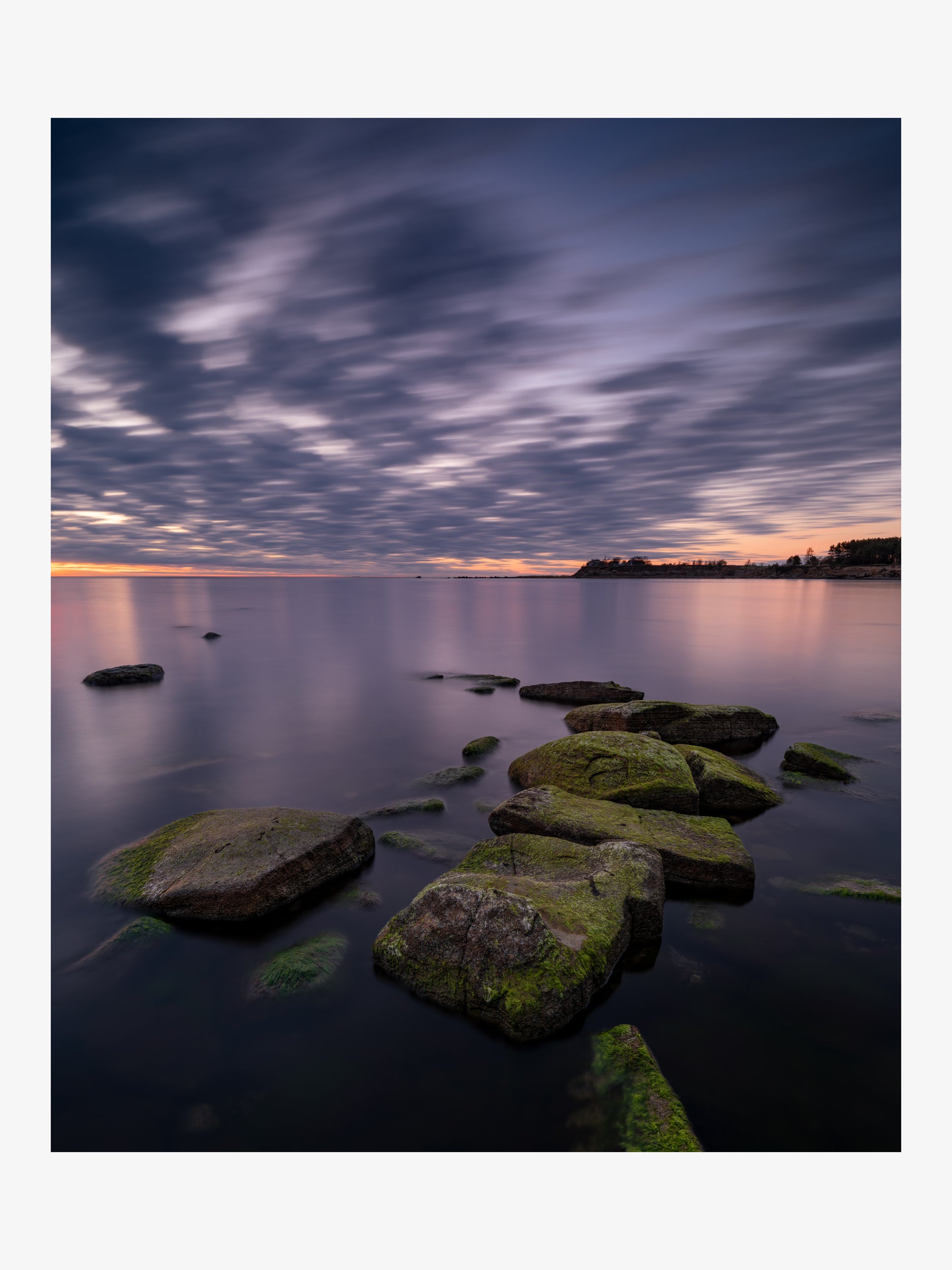 Sunset over Rocky Baltic Coast – Cloudscape Fine Art Print