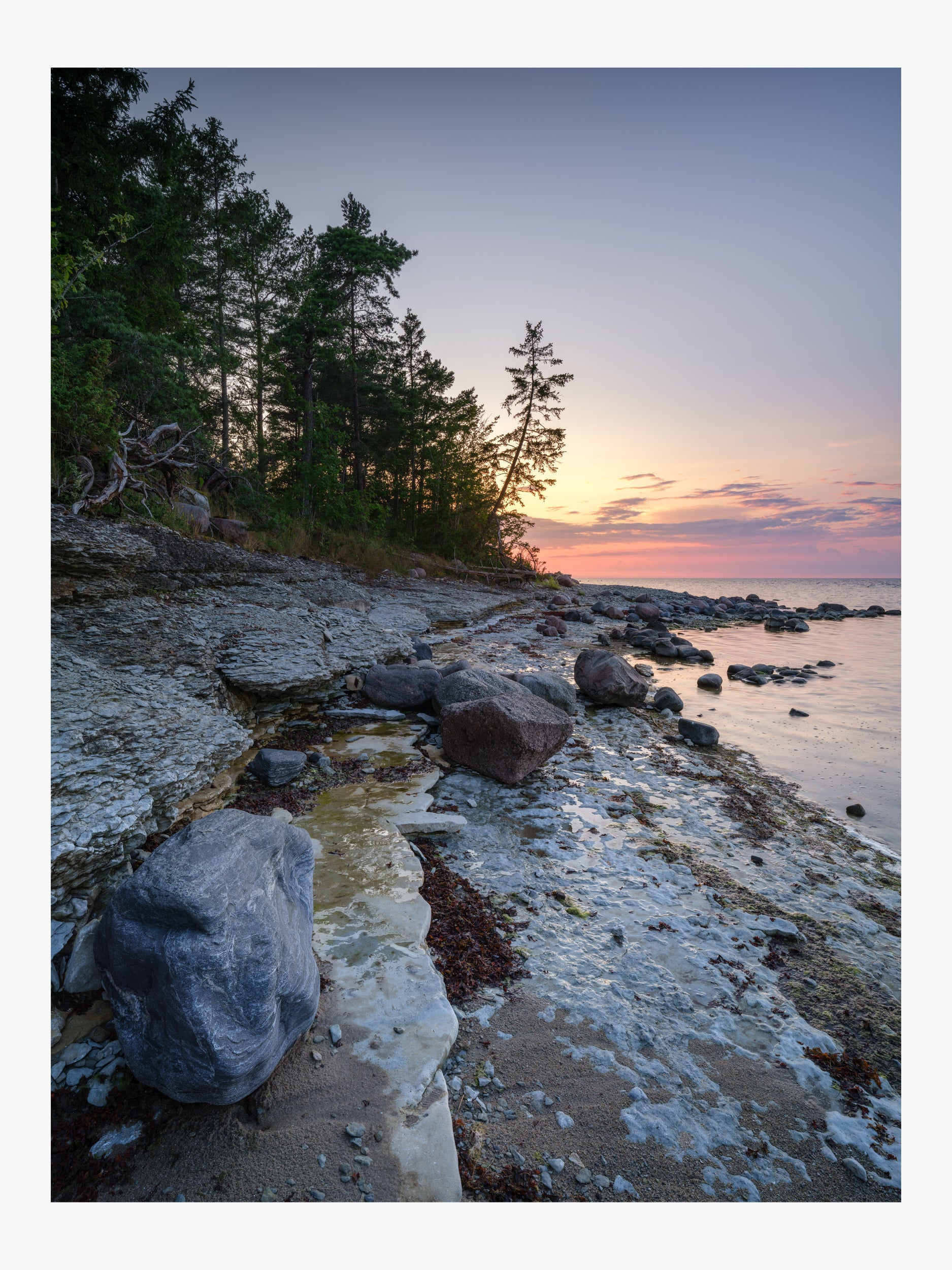 Rocky Coast at Sunset Fine Art Print