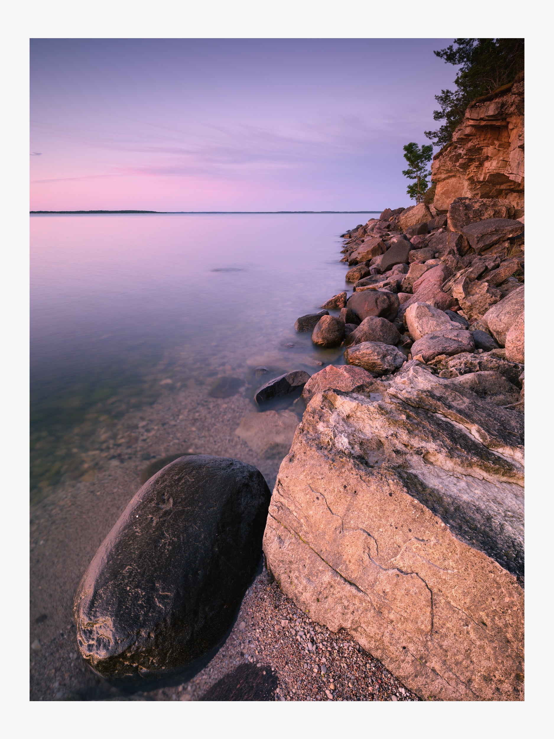 Coastal Cliff at Sunset