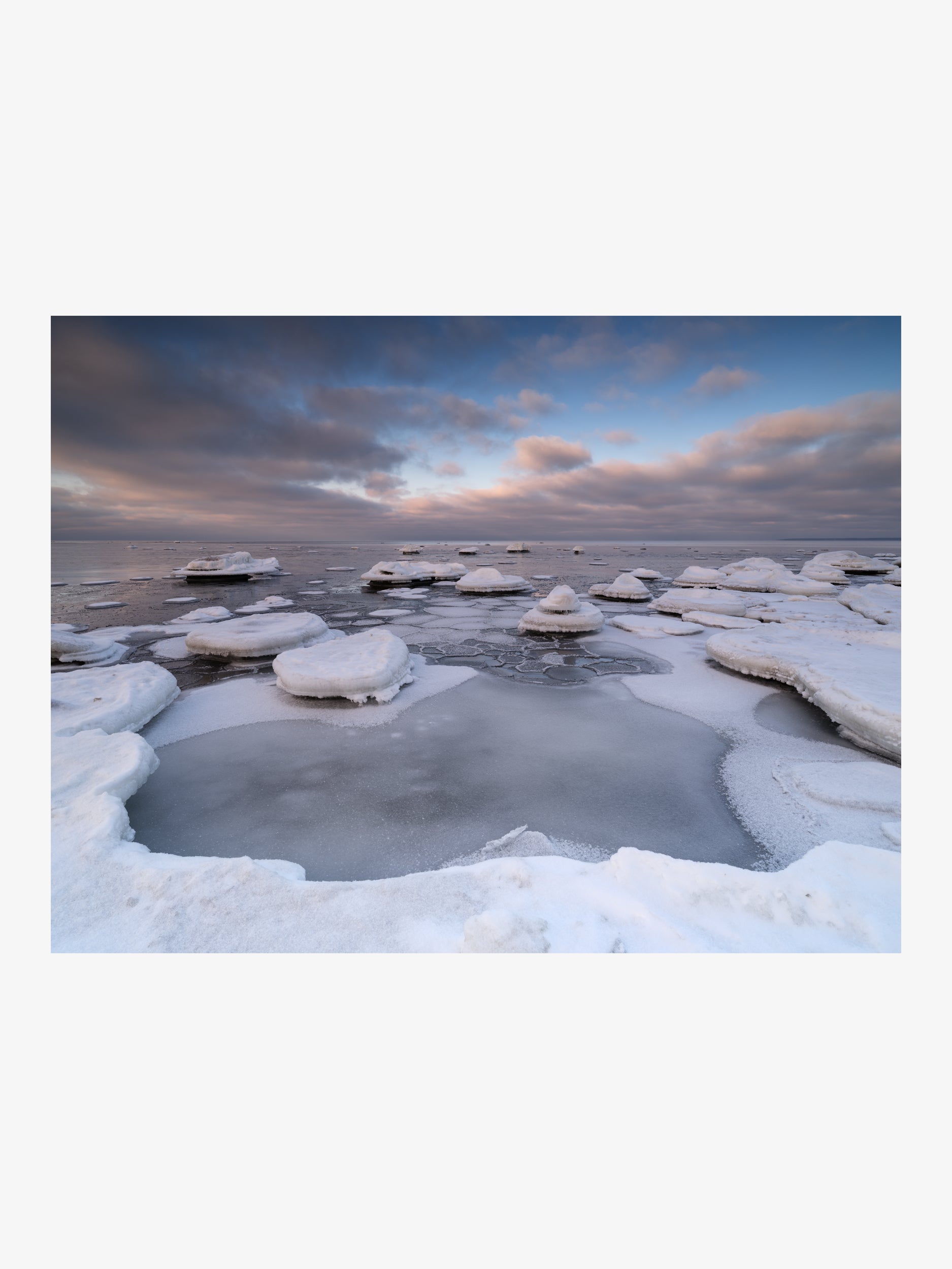 Ice Islands in a Winter Sea
